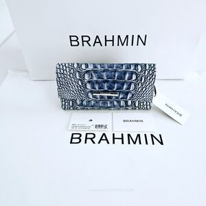 NWT Brahmin BELLBOTTOM BLUE Cordelia Wallet
